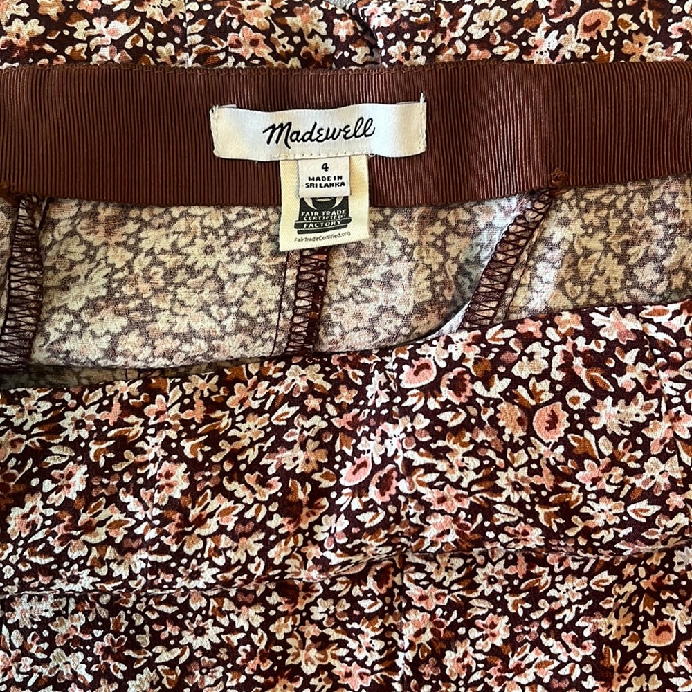 Madewell Seamed Midi Skirt in Cottage Garden